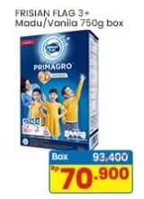 Promo Harga Frisian Flag Primagro 3+ Vanilla, Madu 750 gr - Indomaret
