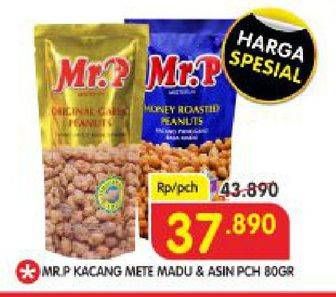 Promo Harga MR.P Peanuts Bawang, Madu 80 gr - Superindo
