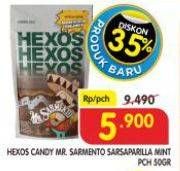 Promo Harga Hexos Candy Mr Sarmento Sarsaparilla 50 gr - Superindo