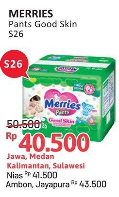 Promo Harga Merries Pants Good Skin S26 26 pcs - Alfamidi