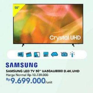 Promo Harga SAMSUNG UA50AU8000 Crystal UHD Smart TV 50  - Carrefour