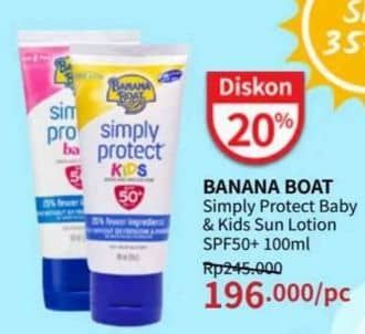 Promo Harga Banana Boat Simply Protect Kids SPF50+ 90 ml - Guardian