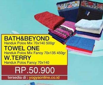 Promo Harga Bath & Beyond / W. Terry / Towel One Handuk  - Yogya