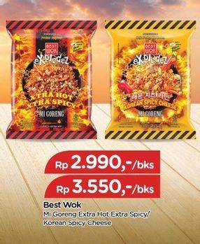 Promo Harga Best Wok Explodez Mi Goreng  Korean Spicy Cheese Level 2 Medium 73 gr - TIP TOP