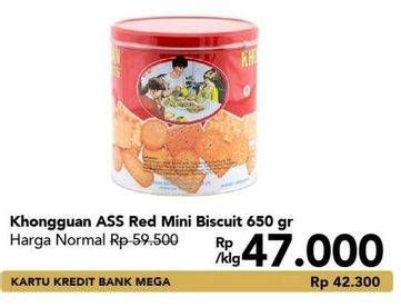 Promo Harga KHONG GUAN Assorted Biscuit Red 650 gr - Carrefour