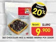 Promo Harga 365 Chocolate Rice/Meises Warna 225gr  - Superindo