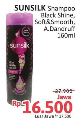 Promo Harga Sunsilk Shampoo Black Shine, Soft Smooth, Anti Ketombe Activ-Infusion 160 ml - Alfamidi