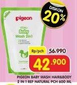 Promo Harga PIGEON Baby Wash 2 in 1 600 ml - Superindo