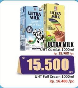 Promo Harga Ultra Milk Susu UHT Coklat 1000 ml - Hari Hari