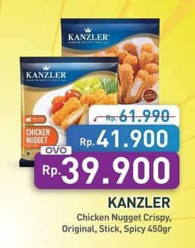 Promo Harga Kanzler Chicken Nugget Crispy, Original, Stick Crispy, Crispy Spicy 450 gr - Hypermart