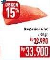 Promo Harga Salmon Fillet per 100 gr - Hypermart