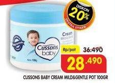 Promo Harga CUSSONS BABY Cream Mild Gentle 100 gr - Superindo