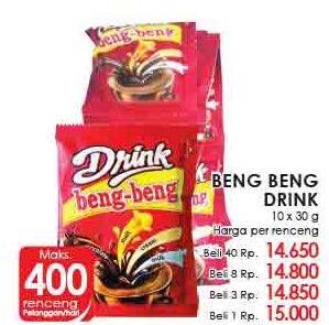 Promo Harga Beng-beng Drink per 10 sachet 30 gr - LotteMart