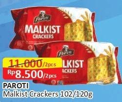 Promo Harga PAROTI Malkist Crackers 102 gr - Alfamart