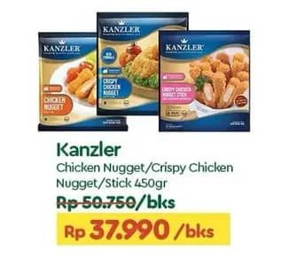 Promo Harga Kanzler Chicken Nugget Original, Crispy, Stick Crispy 450 gr - TIP TOP