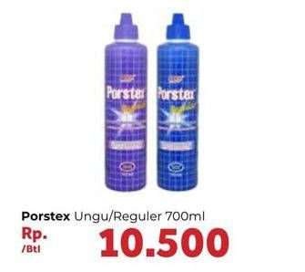 Promo Harga YURI PORSTEX Regular Pembersih Toilet Biru, Ungu 700 ml - Carrefour