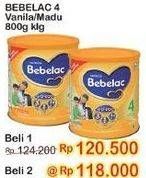 Promo Harga Bebelac 4 Susu Pertumbuhan Madu, Vanila 800 gr - Indomaret