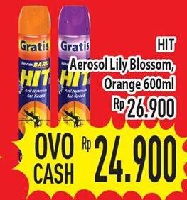Promo Harga HIT Aerosol Lily Blossom, Orange 600 ml - Hypermart
