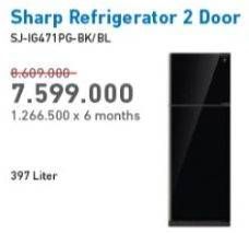 Promo Harga SHARP SJ-IG471PG | Refrigerator 2 Door  - Electronic City