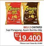 Promo Harga CHITATO Snack Potato Chips Sapi Panggang, Ayam Bumbu per 2 pcs 68 gr - Alfamidi