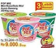 Promo Harga INDOMIE POP MIE Mini Ayam Bawang, Baso Sapi, Soto Mie 35 gr - Indomaret
