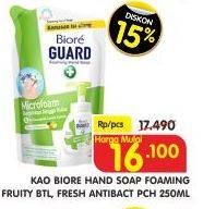 Promo Harga BIORE Hand Soap Antiseptic Fruity Antiseptic, Fresh Antiseptic 250 ml - Superindo