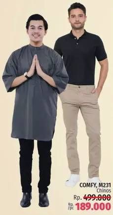 Promo Harga COMFY Men Long Pants Chinos  - LotteMart