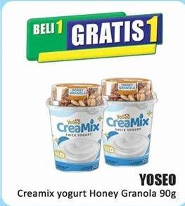 Promo Harga YOSEO Creamix Thick Yogurt Honey Granola 90 gr - Hari Hari