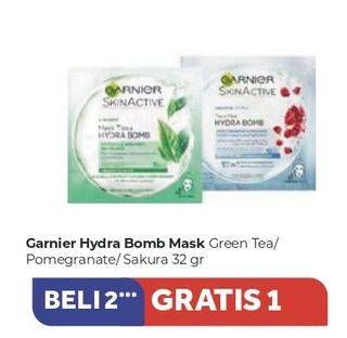 Promo Harga GARNIER Hydra Bomb Eye Serum Mask Green Tea, Pomegranate, Sakura 32 gr - Carrefour