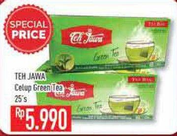 Promo Harga Teh Jawa Teh Celup Green Tea 25 pcs - Hypermart