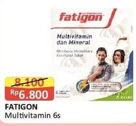 Promo Harga FATIGON Multivitamin dan Mineral 6 pcs - Alfamart
