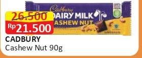 Promo Harga CADBURY Dairy Milk Cashew Nut 90 gr - Alfamart