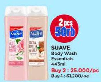 Promo Harga Suave Body Wash per 2 botol 443 ml - Watsons