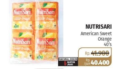 Promo Harga NUTRISARI Powder Drink American Sweet Orange per 10 sachet 14 gr - Lotte Grosir
