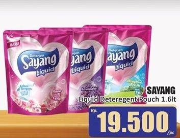 Promo Harga Sayang Liquid Detergent Lavender, Original Fresh, Rose 1600 ml - Hari Hari