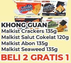 Promo Harga Khong Guan Malkist Crackers, Salut Cokelat, Abon Sapi, Seaweed 120 gr - Yogya