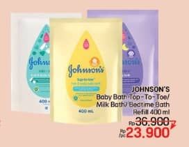 Promo Harga Johnsons Baby Cottontouch Top to Toe Bath/Johnsons Baby Milk Bath/Johnsons  Bedtime Bath  - LotteMart