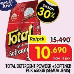 Promo Harga TOTAL Detergent Softener All Variants 650 gr - Superindo