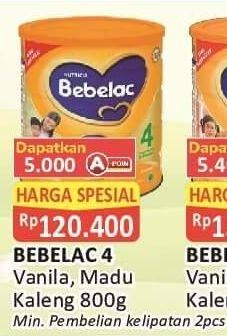 Promo Harga Bebelac 4 Susu Pertumbuhan Madu, Vanila 800 gr - Alfamart