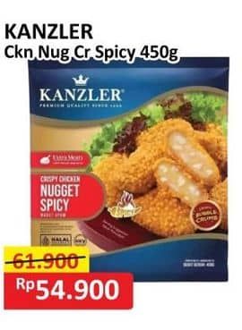 Promo Harga Kanzler Chicken Nugget Crispy Spicy 450 gr - Alfamart