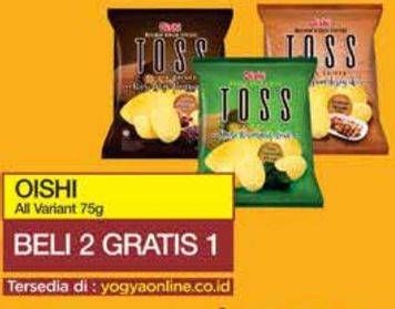 Promo Harga Oishi Toss Potato Crips All Variants 75 gr - Yogya