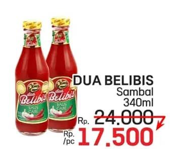 Promo Harga Dua Belibis Saus Cabe 340 ml - LotteMart