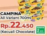 Promo Harga Campina Ice Cream Kecuali Chocolate 700 ml - Yogya
