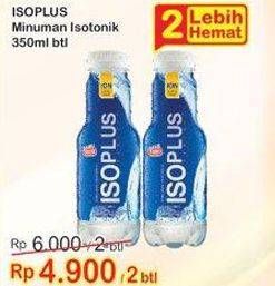 Promo Harga ISOPLUS Minuman Isotonik per 2 botol 350 ml - Indomaret