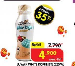 Promo Harga Luwak White Koffie Ready To Drink Original 220 ml - Superindo