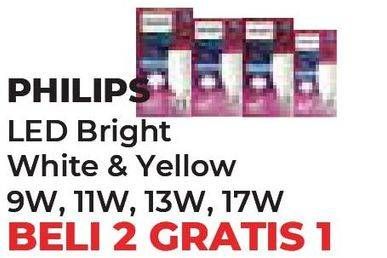Promo Harga PHILIPS LED Bright 9/11/13/17W  - Yogya
