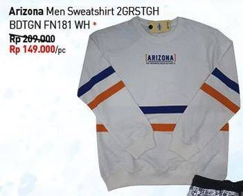 Promo Harga ARIZONA Sweatshirt Men 2GRSTGH BDTGN FN181 WH  - Carrefour