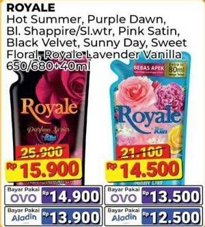 Promo Harga So Klin Royale Parfum Collection Hot Summer, Purple Dawn, Blue Sapphire, Pink Satin, Black Velvet 650 ml - Alfamart