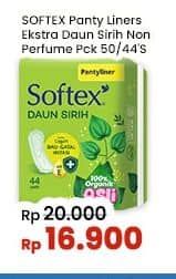 Promo Harga Softex Pantyliner Daun Sirih Regular 44 pcs - Indomaret