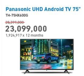 Promo Harga PANASONIC TH-75HX600G Android TV 4K HDR 75 Inch  - Electronic City